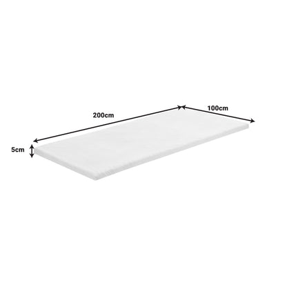 Ανώστρωμα Casmeriane Roll Pack Λευκό Ύφασμα-Memory Foam 100x200x5