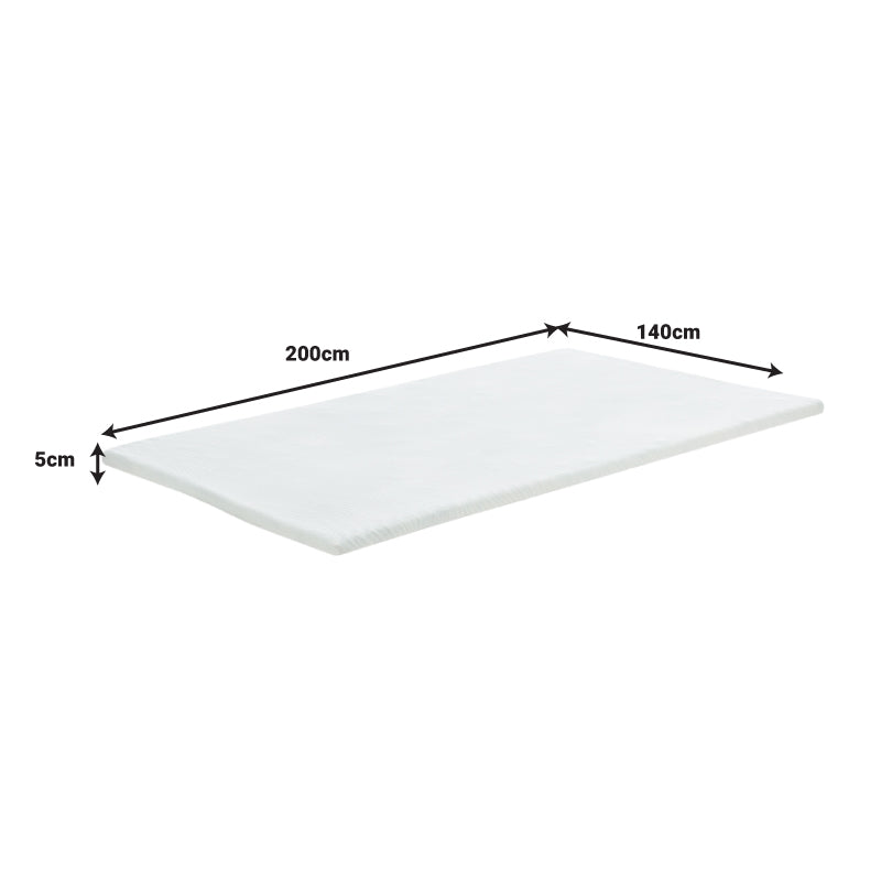 Ανώστρωμα Casmeriane Roll Pack Λευκό Ύφασμα-Memory Foam 140x200x5