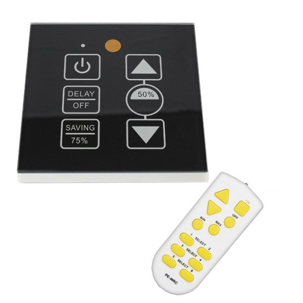 Ασύρματο LED Dimmer Τοίχου Αφής Μαύρο 220v (200w) Trailing Edge 50040