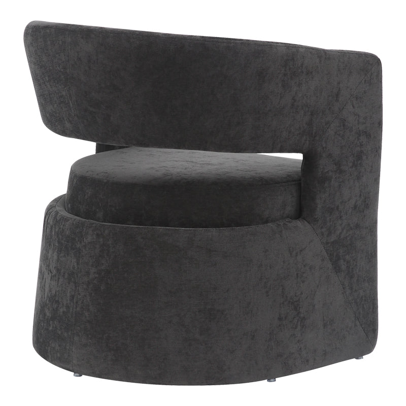 Πολυθρόνα Leicy Ύφασμα σε Μαύρη Απόχρωση 69x63x76.5