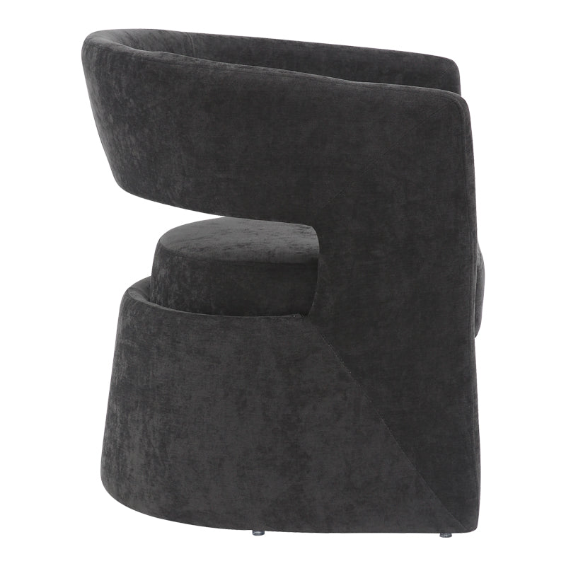 Πολυθρόνα Leicy Ύφασμα σε Μαύρη Απόχρωση 69x63x76.5