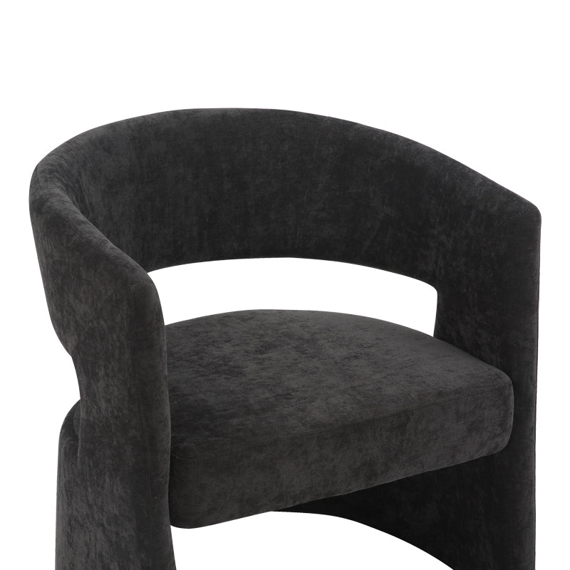 Πολυθρόνα Leicy Ύφασμα σε Μαύρη Απόχρωση 69x63x76.5