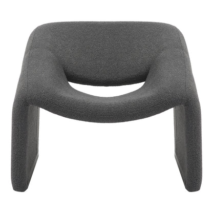 Πολυθρόνα Clous Μπουκλέ Ύφασμα σε Ανθρακί Απόχρωση 86x77x73.5