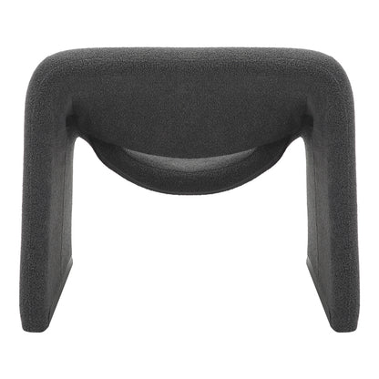 Πολυθρόνα Clous Μπουκλέ Ύφασμα σε Ανθρακί Απόχρωση 86x77x73.5