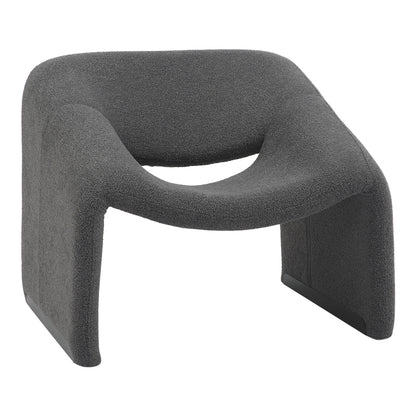 Πολυθρόνα Clous Μπουκλέ Ύφασμα σε Ανθρακί Απόχρωση 86x77x73.5