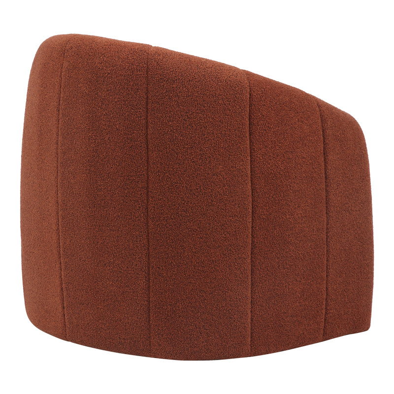Πολυθρόνα Fassy Μπουκλέ Ύφασμα σε Κεραμιδί Απόχρωση 80x66x80