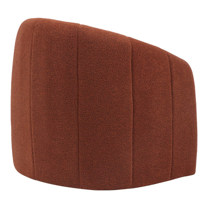 Πολυθρόνα Fassy Μπουκλέ Ύφασμα σε Κεραμιδί Απόχρωση 80x66x80