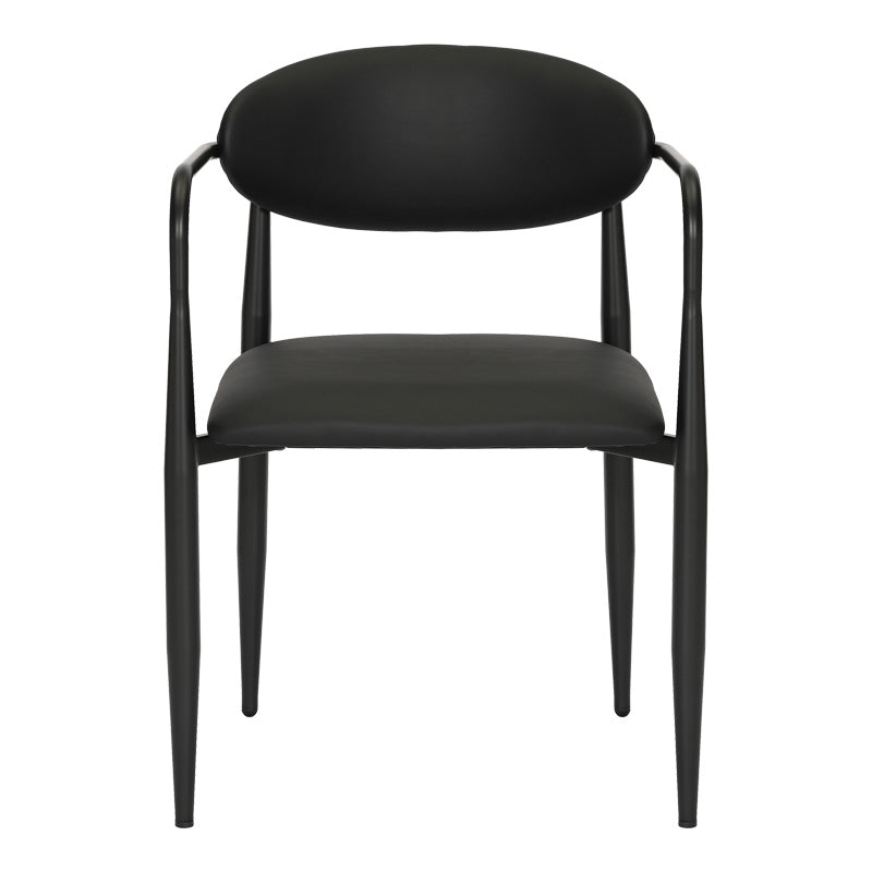 Πολυθρόνα Kalone PU σε Μαύρη Απόχρωση 56x55x78