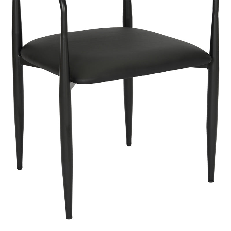 Πολυθρόνα Kalone PU σε Μαύρη Απόχρωση 56x55x78