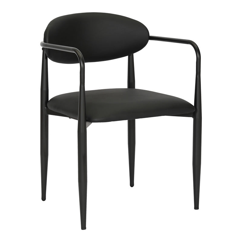 Πολυθρόνα Kalone PU σε Μαύρη Απόχρωση 56x55x78