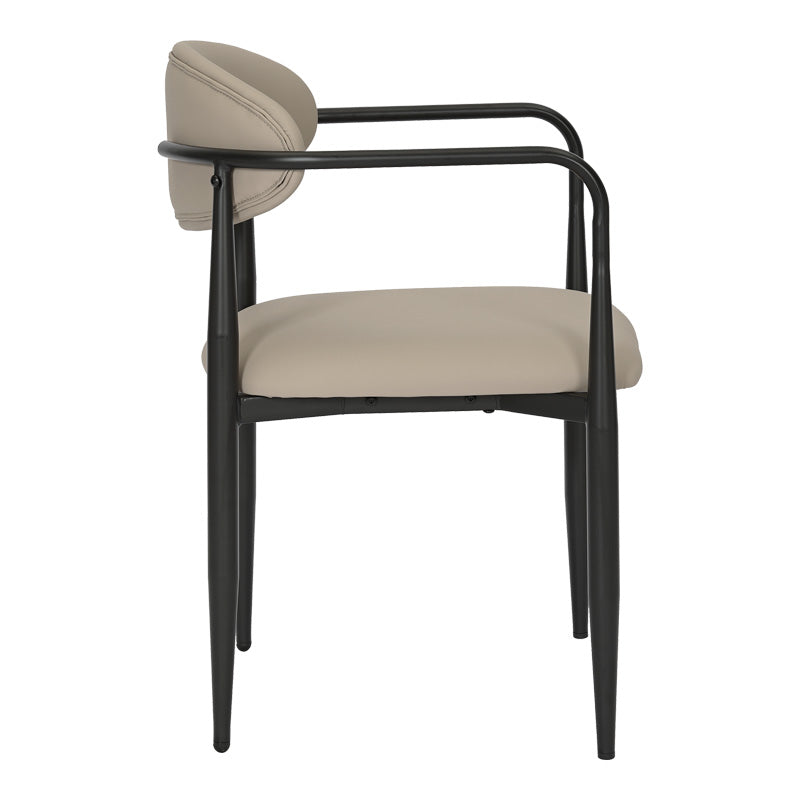 Πολυθρόνα Kalone PU σε Γκρι-Μπεζ Απόχρωση 56x55x78