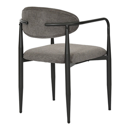 Πολυθρόνα Kalone Ύφασμα σε Ανθρακί Απόχρωση 56x55x78