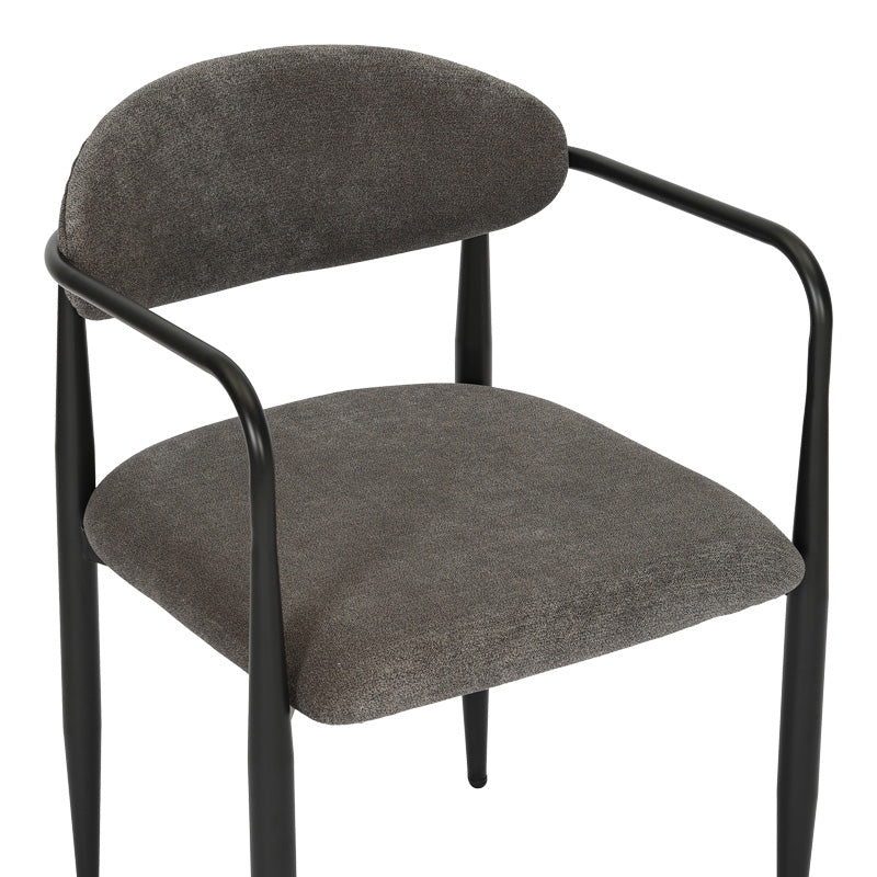 Πολυθρόνα Kalone Ύφασμα σε Ανθρακί Απόχρωση 56x55x78