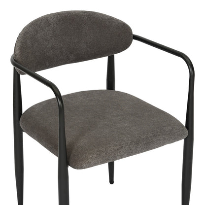 Πολυθρόνα Kalone Ύφασμα σε Ανθρακί Απόχρωση 56x55x78