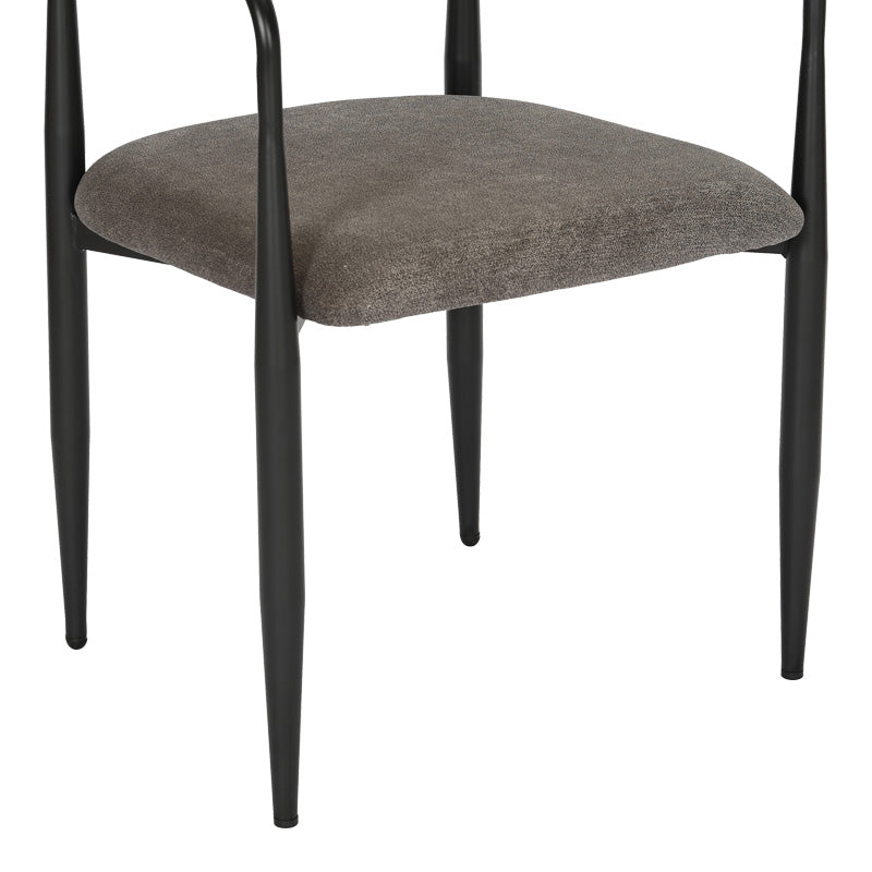 Πολυθρόνα Kalone Ύφασμα σε Ανθρακί Απόχρωση 56x55x78