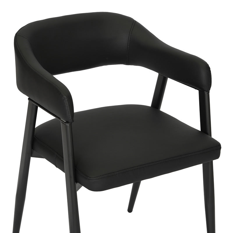 Πολυθρόνα Sezan PU σε Μαύρη Απόχρωση 56x55x78