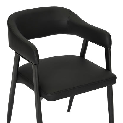 Πολυθρόνα Sezan PU σε Μαύρη Απόχρωση 56x55x78