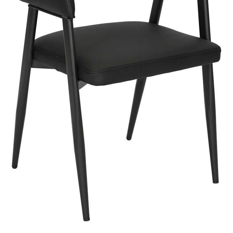 Πολυθρόνα Sezan PU σε Μαύρη Απόχρωση 56x55x78