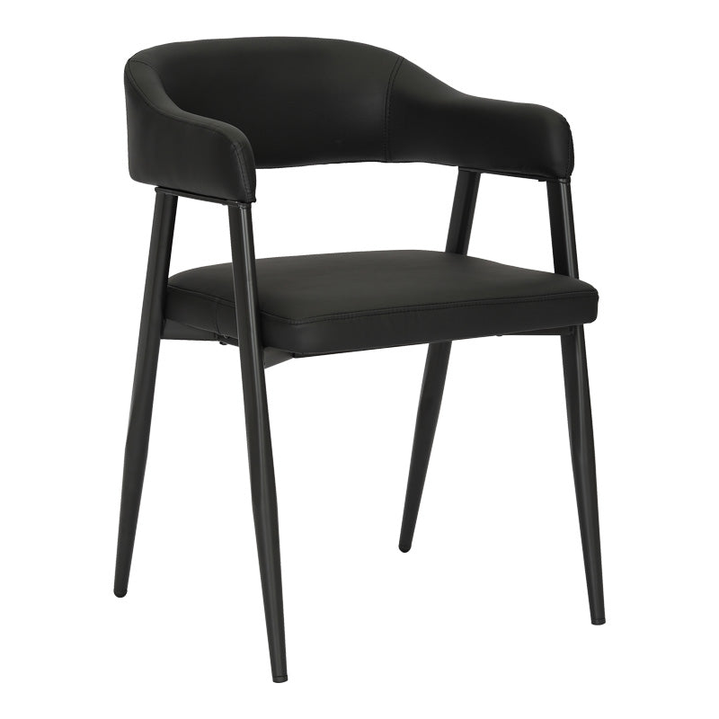 Πολυθρόνα Sezan PU σε Μαύρη Απόχρωση 56x55x78