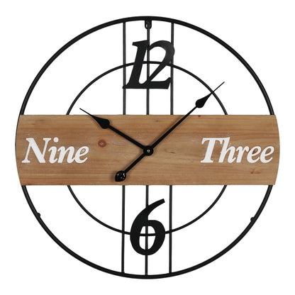 Ρολόι Τοίχου Tabla Μέταλλο σε Μαύρη Απόχρωση 60x3x60