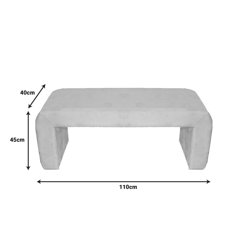 Σκαμπό Gagga Βελούδο Ύφασμα σε Πράσινη Απόχρωση 110x40x45