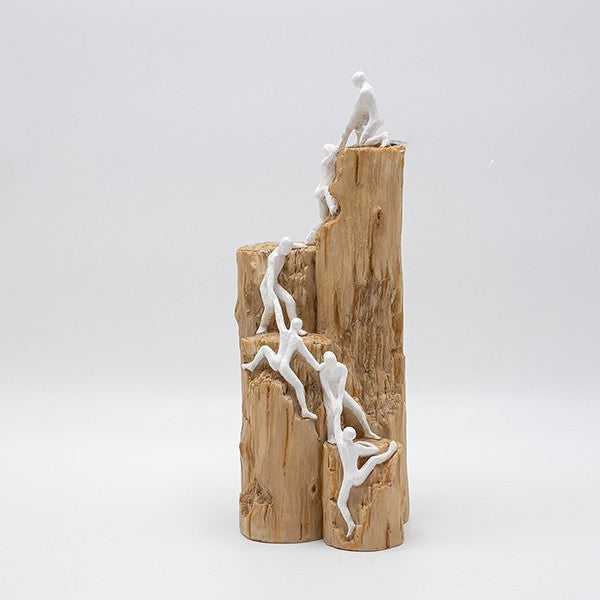 ΔΙΑΚΟΣΜΗΤΙΚΟ ΓΛΥΠΤΟ ΜΕ ΑΝΘΡΩΠΙΝΕΣ ΦΙΓΟΥΡΕΣ ΠΟΥ ΣΚΑΡΦΑΛΩΝΟΥΝ ΠΟΛΥΡΕΖΙΝ ΦΥΣΙΚΟ-ΛΕΥΚΟ 11.5x11.5x28.5