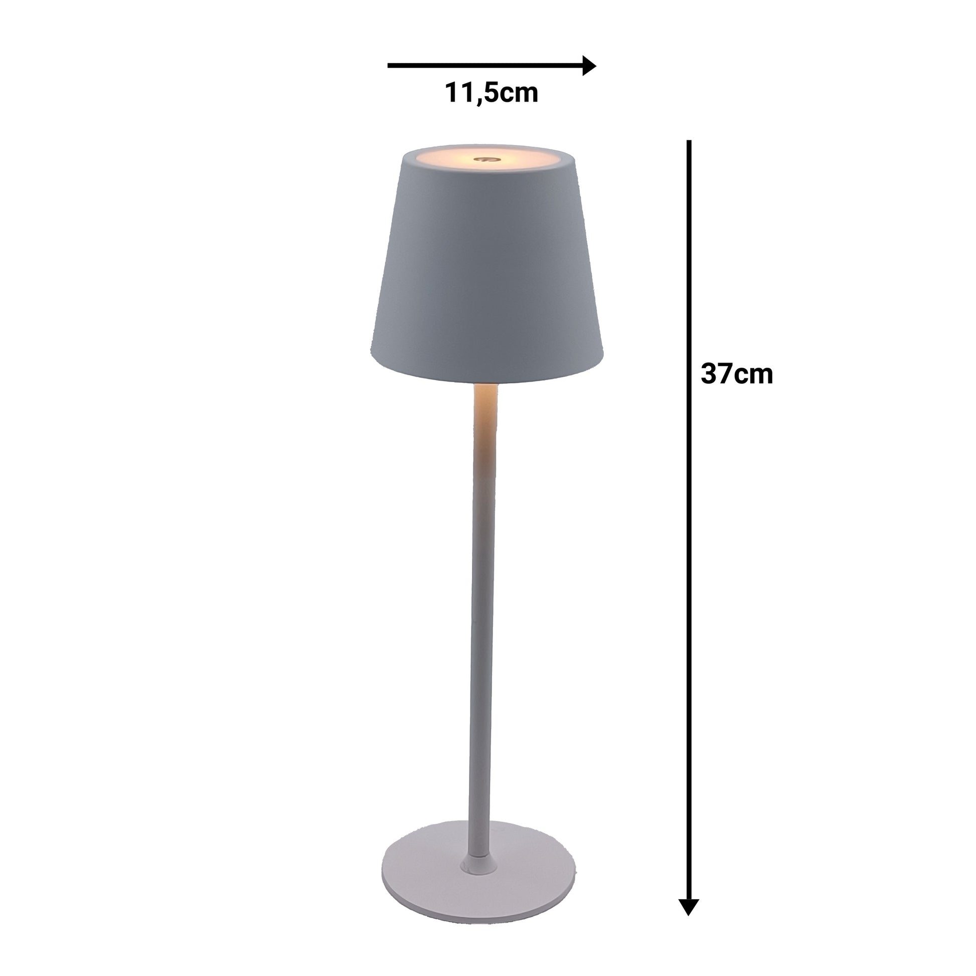 Επιτραπέζιο Φωτιστικό Αφής LED Brave Ι Επαναφορτιζόμενο σε Λευκή Απόχρωση Φ11.5x37