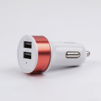 S-90991 Ροζ Φορτιστής Αυτοκινήτου DC 12-24V με 2 Εξόδους USB DC 5V 1.0Α & 2.1A