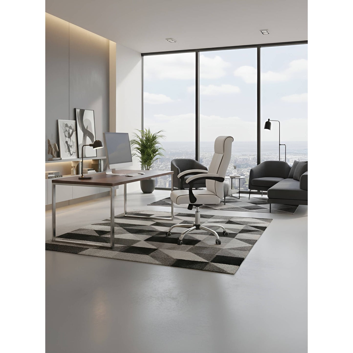 Καρέκλα Διευθυντική Blackthorn Λευκό 52x60x100