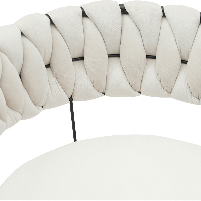 Πολυθρόνα Alkia σε Μπεζ Βελούδο με Πόδι Μαύρο Μέταλλο 60x57x68