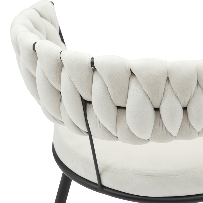 Πολυθρόνα Alkia σε Μπεζ Βελούδο με Πόδι Μαύρο Μέταλλο 60x57x68