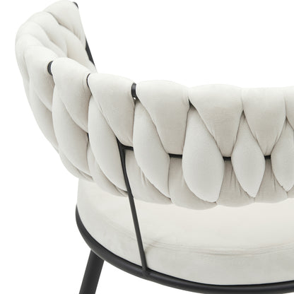 Πολυθρόνα Alkia σε Μπεζ Βελούδο με Πόδι Μαύρο Μέταλλο 60x57x68