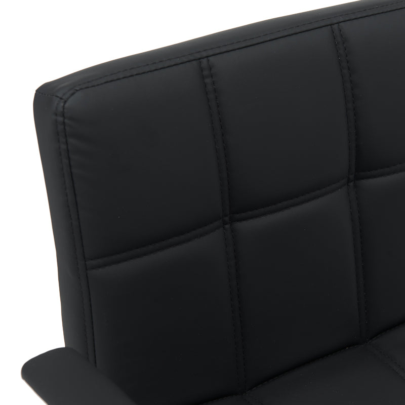 Καρέκλα Γραφείου Buleco PU σε Μαύρη Απόχρωση 56x46x74-86