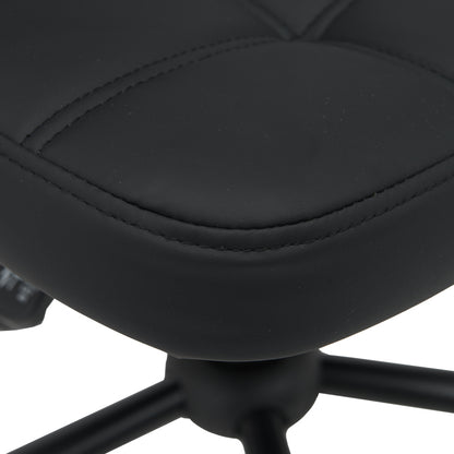 Καρέκλα Γραφείου Sedia PU σε Μαύρη Απόχρωση 50x50x75-85