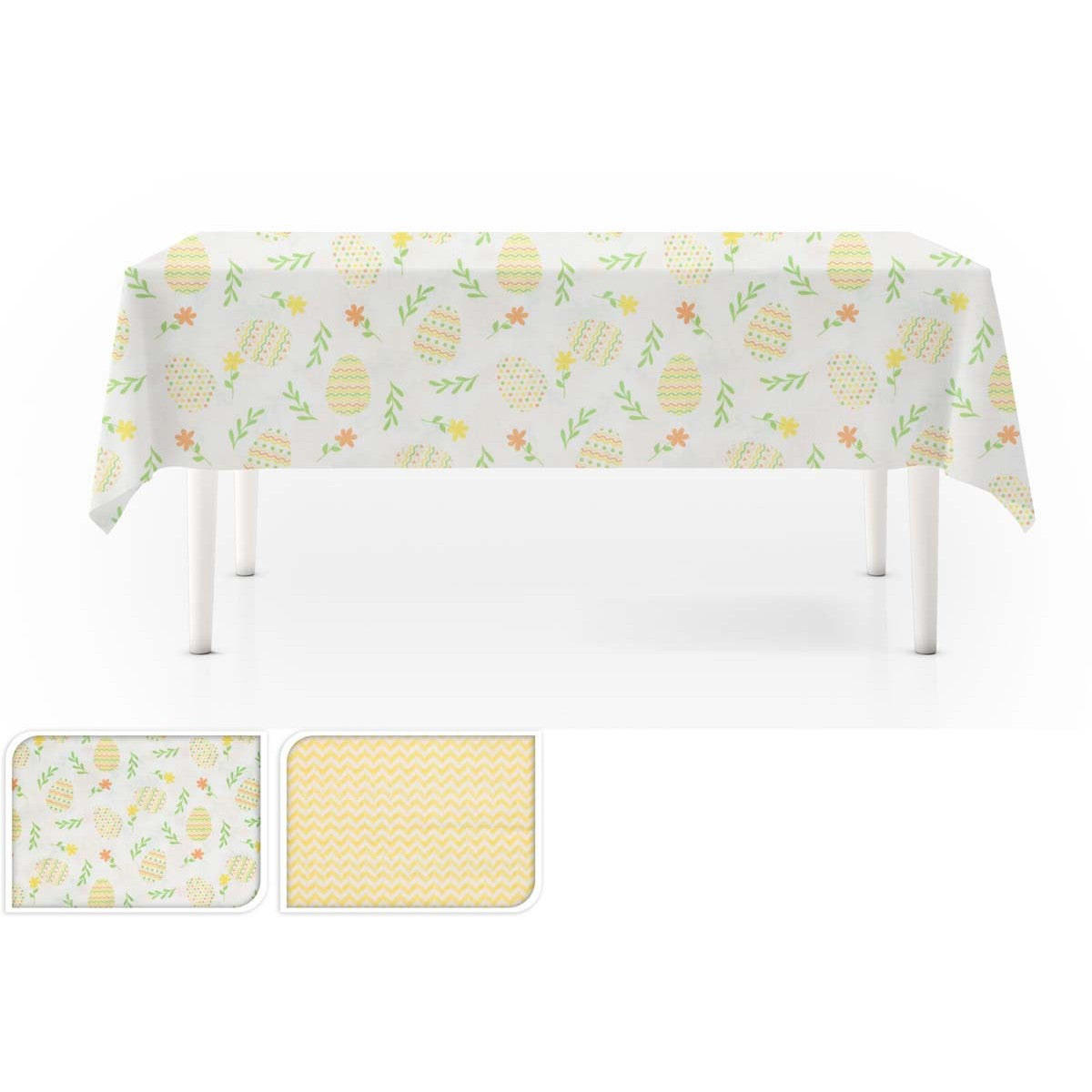 Τραπεζομάντηλο με Αυγά Πολυεστέρα Κίτρινο 140x240εκ 2 Σχδ