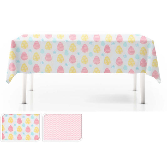 Τραπεζομάντηλο με Αυγά Πολυεστέρα Ροζ 140x240εκ 2 Σχδ
