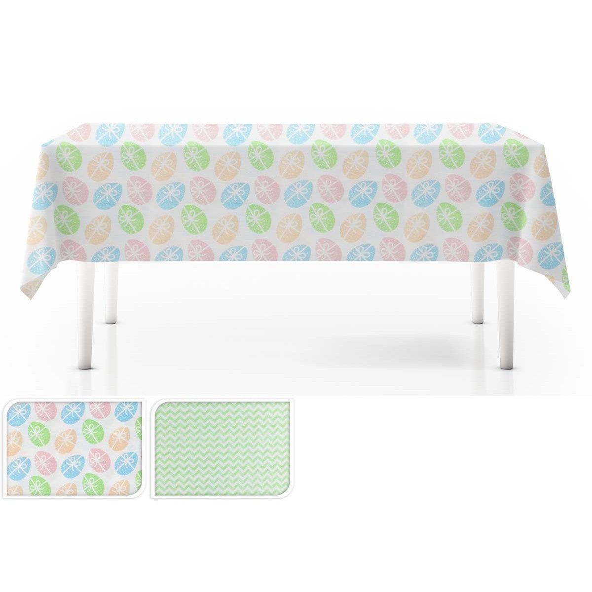 Τραπεζομάντηλο με Αυγά Πολυεστέρα Πράσινο 140x240εκ 2 Σχδ