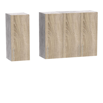 Σύνθεση Κουζίνας Festa II Μελαμίνη σε Sonoma Απόχρωση 120x60x85