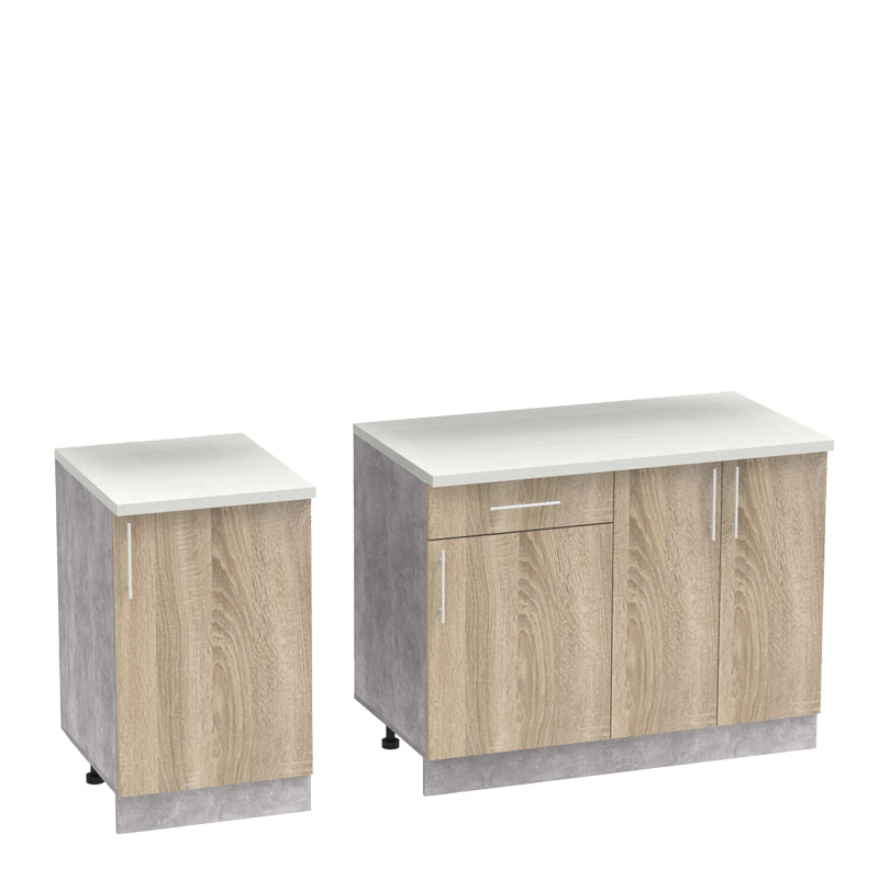 Σύνθεση Κουζίνας Festa IV Μελαμίνη σε Sonoma Απόχρωση 160x60x85