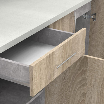 Σύνθεση Κουζίνας Festa IV Μελαμίνη σε Sonoma Απόχρωση 160x60x85