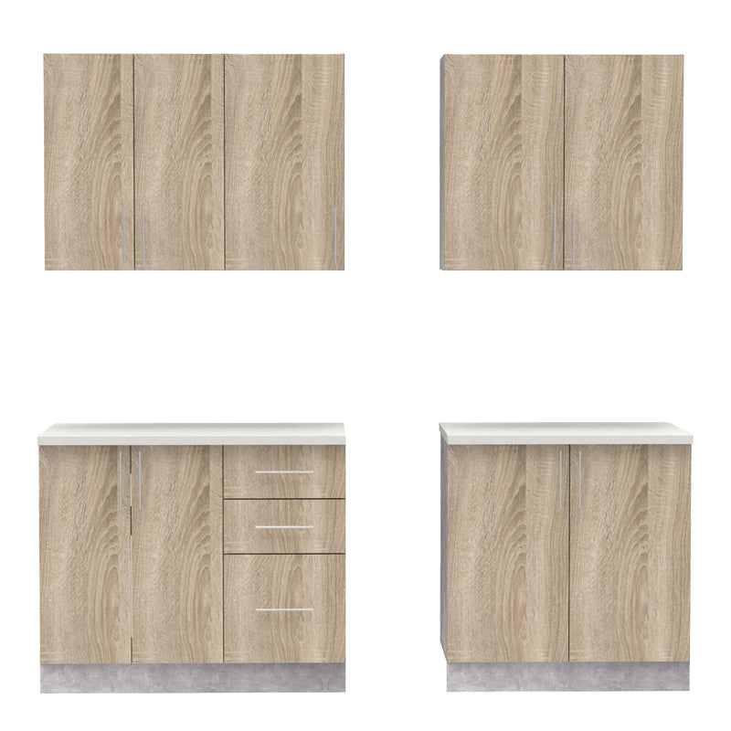 Σύνθεση Κουζίνας Festa V Μελαμίνη σε Sonoma Απόχρωση 180x60x85