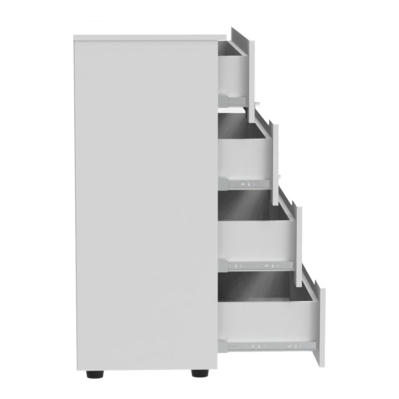 Συρταριέρα Afina MDF σε Λευκή Glossy Απόχρωση 90x44x101