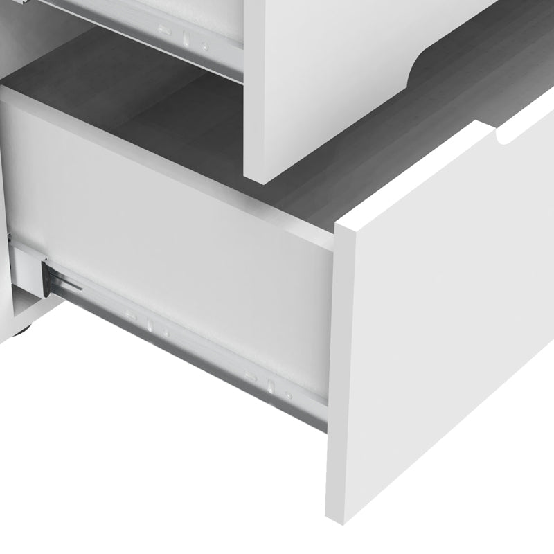 Συρταριέρα Afina MDF σε Λευκή Glossy Απόχρωση 90x44x101