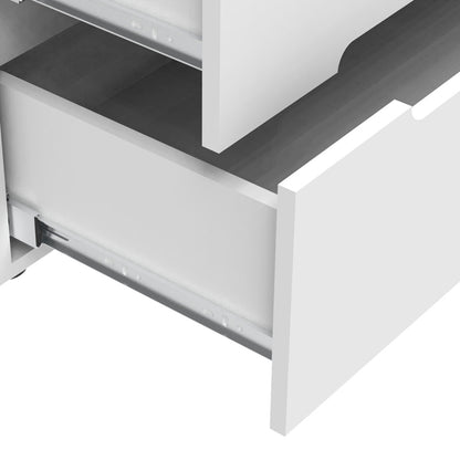 Συρταριέρα Afina MDF σε Λευκή Glossy Απόχρωση 90x44x101