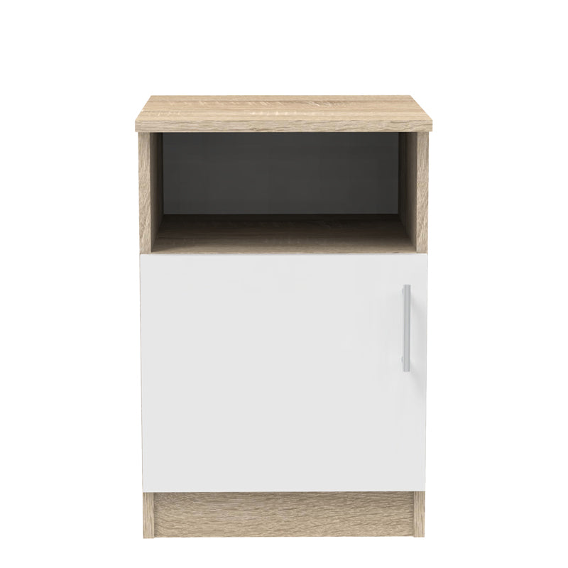 Κομοδίνο Galdi σε Sonoma-Λευκή Απόχρωση 40x45x60
