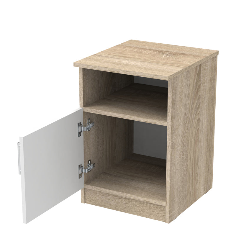 Κομοδίνο Galdi σε Sonoma-Λευκή Απόχρωση 40x45x60