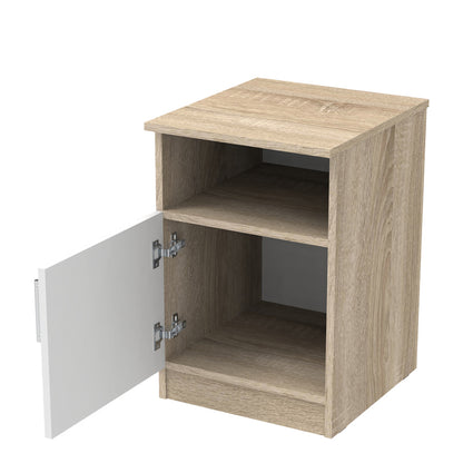 Κομοδίνο Galdi σε Sonoma-Λευκή Απόχρωση 40x45x60