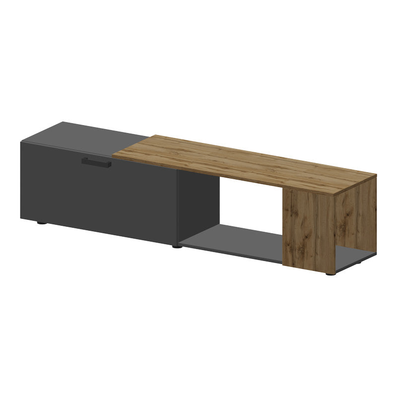 Σύνθετο Σαλονιού Poelfy σε Ανθρακί-Oak Απόχρωση 170x37.5x42