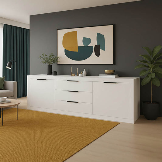 Μπουφές Doha σε Λευκή Απόχρωση 210x45x80.5