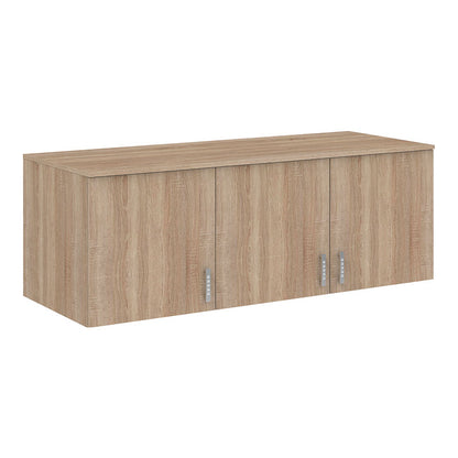 Ντουλάπα Τρίφυλλη Royal με Συρτάρια και Πατάρι Sonoma 150x58x230